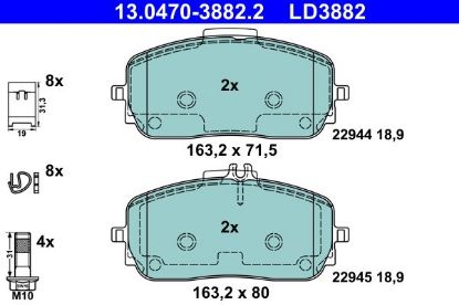 Brake Pad Set, disc brake - Brake Pad Set, disc brake -