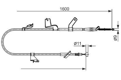 Cable Pull, parking brake -