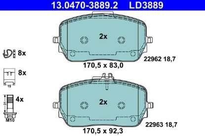 Brake Pad Set, disc brake - Brake Pad Set, disc brake -