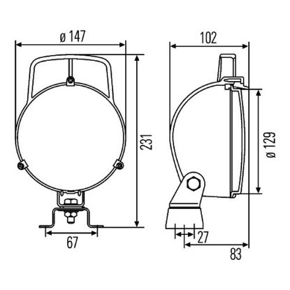 Worklight W 131, plastik klaas