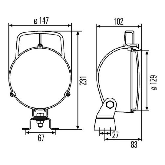 Worklight W 131, plastik klaas