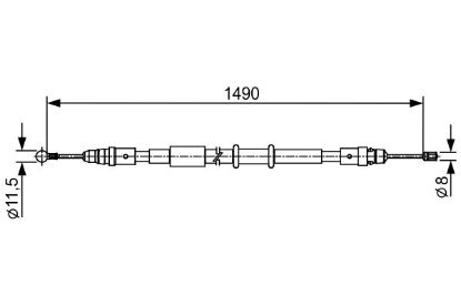 Cable Pull, parking brake RENAULT - 82 00 727 571