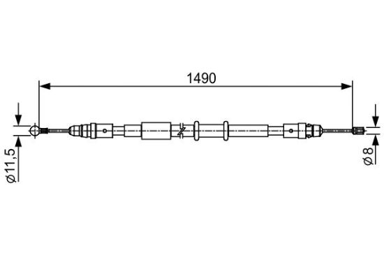 Cable Pull, parking brake RENAULT - 82 00 727 571