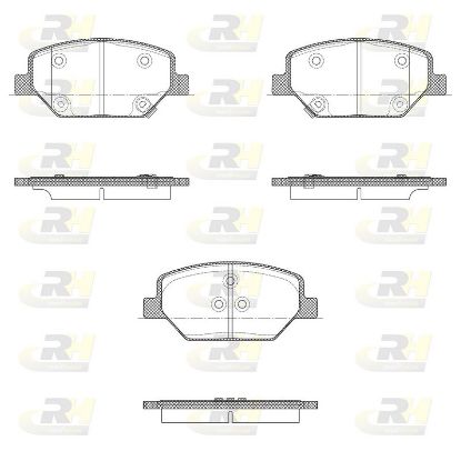 Brake Pad Set, disc brake GENERAL MOTORS - 23303281