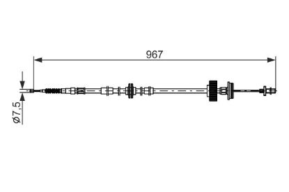 Cable Pull, parking brake BMW - 34 43 6 772 103