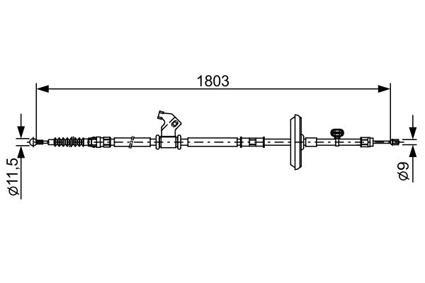 Cable Pull, parking brake -
