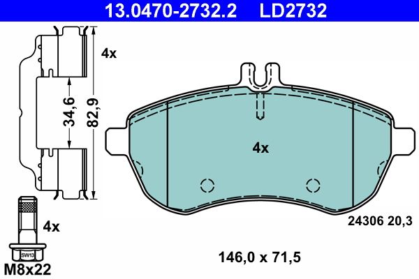 Brake Pad Set, disc brake -