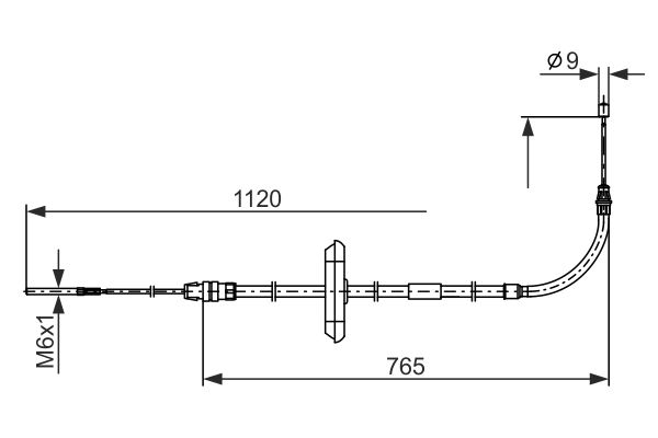 Cable Pull, parking brake -