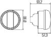 Daytime Running Light P21W, 90mm (+LED gab) 1tk