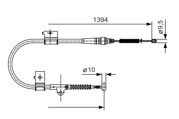 Cable Pull, parking brake -