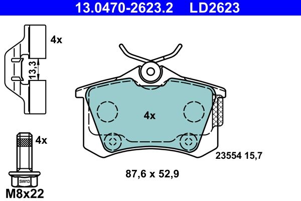 Brake Pad Set, disc brake -