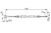 Cable Pull, parking brake PSA - 4746 17