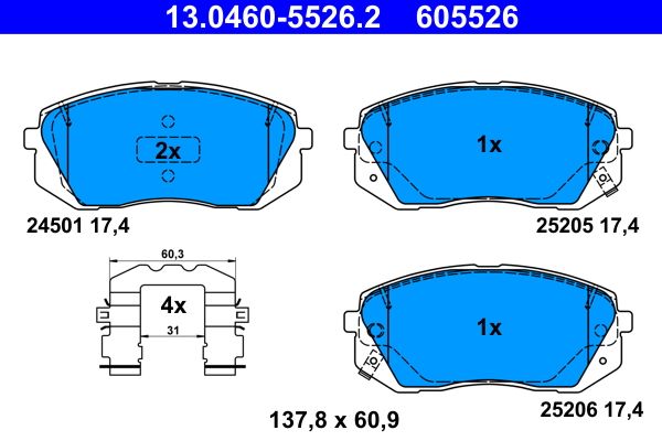 Brake Pad Set, disc brake - Brake Pad Set, disc brake -