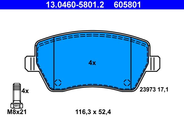 Brake Pad Set, disc brake - Brake Pad Set, disc brake -