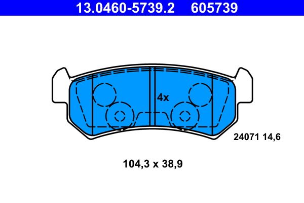Brake Pad Set, disc brake - Brake Pad Set, disc brake -
