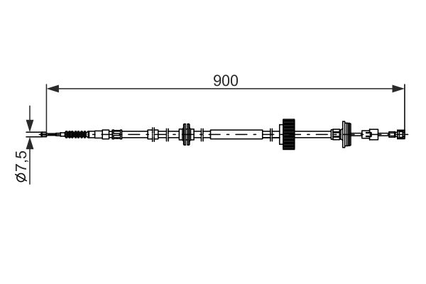 Cable Pull, parking brake BMW - 34 43 6 772 104