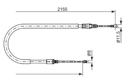 Cable Pull, parking brake -