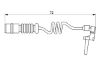 Warning Contact, brake pad wear -
