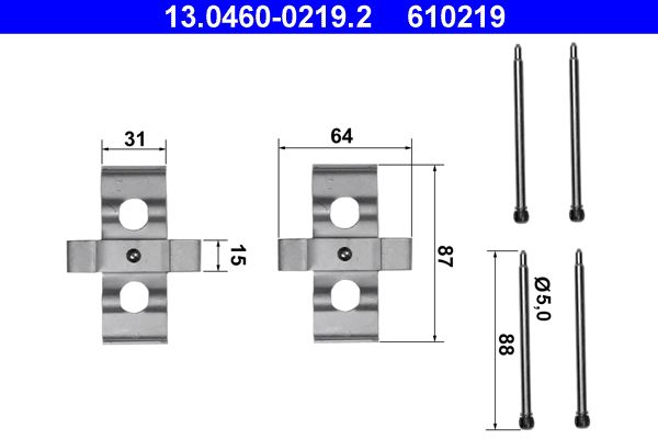 Accessory Kit, disc brake pad -