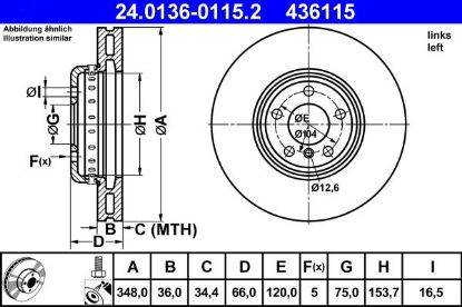 Brake Disc BMW - 34 11 6 898 729 - VASAK