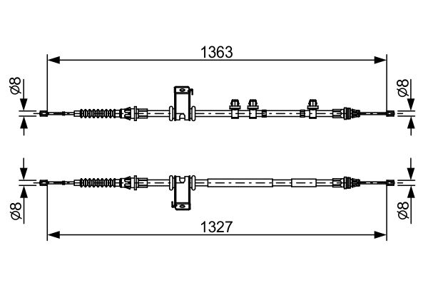 Cable Pull, parking brake -