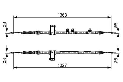 Cable Pull, parking brake -