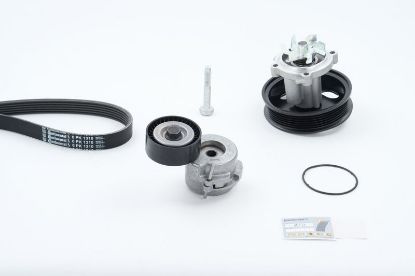 Water Pump + V-Ribbed Belt Kit -