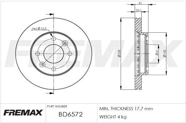 Brake Disc KANGOO Express (FC0/1_)