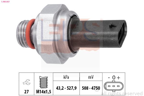 Sensor, exhaust pressure BMW - 13 62 8 570 936