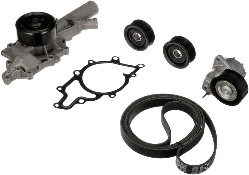 Water Pump + V-Ribbed Belt Kit MERCEDES
