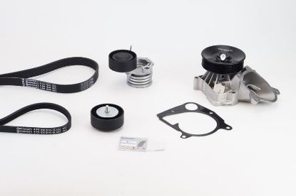 Water Pump + V-Ribbed Belt Kit -