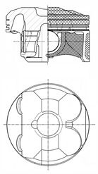 Piston MAZDA 83,50 with Pin and circlip
