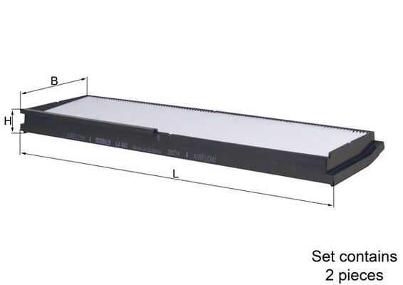 Filter, cabin air MERCEDES-BENZ - 124 835 00 47