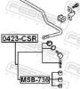 Repair Kit, stabiliser coupling rod MITSUBISHI MR476595, NISSAN 54616-6A0A1