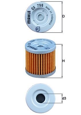 Oil Filter MC - KAWASAKI, SUZUKI, ARCTIC CAT