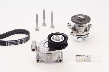 Water Pump + V-Ribbed Belt Kit -