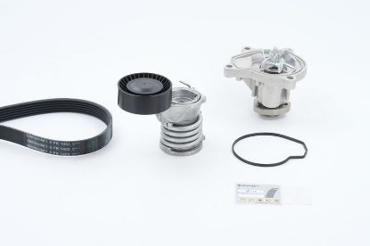 Water Pump + V-Ribbed Belt Kit -