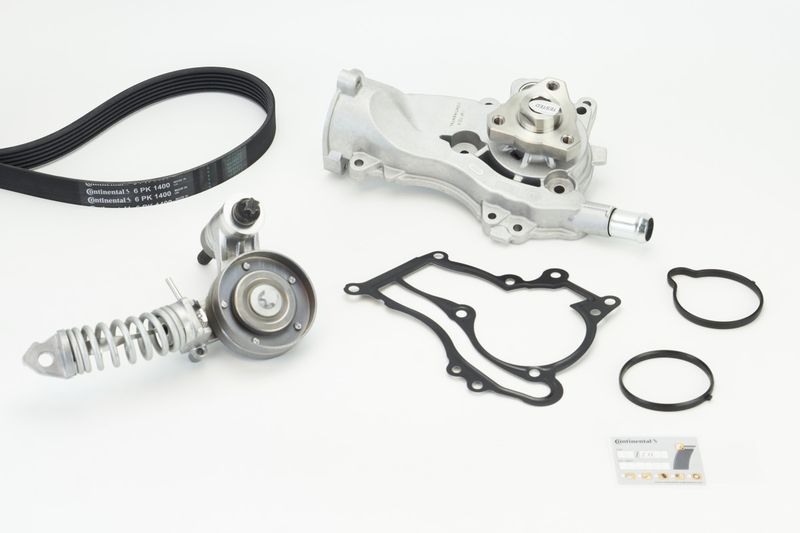 Water Pump + V-Ribbed Belt Kit -