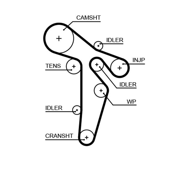 Timing Belt JETTA III (1K2), PASSAT CC