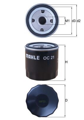 Oil Filter PH966B - 0650400 3/4