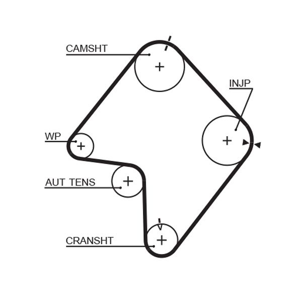 Timing Belt MAZDA - RF01-12-205B
