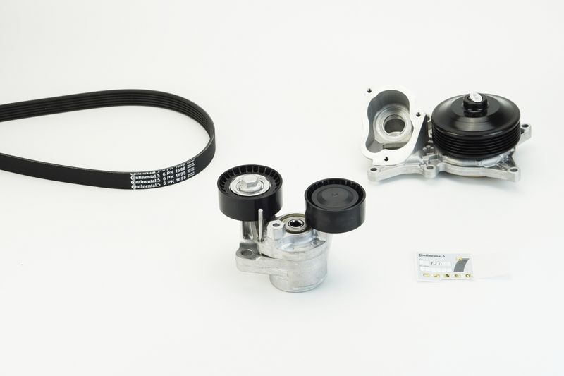 Water Pump + V-Ribbed Belt Kit -