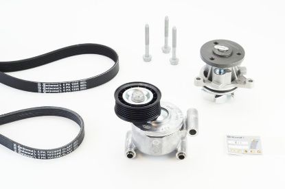 Water Pump + V-Ribbed Belt Kit -