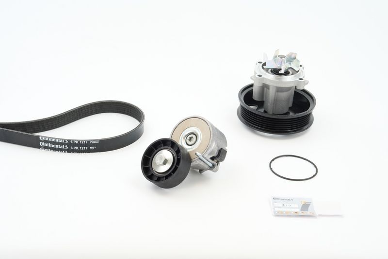 Water Pump + V-Ribbed Belt Kit -